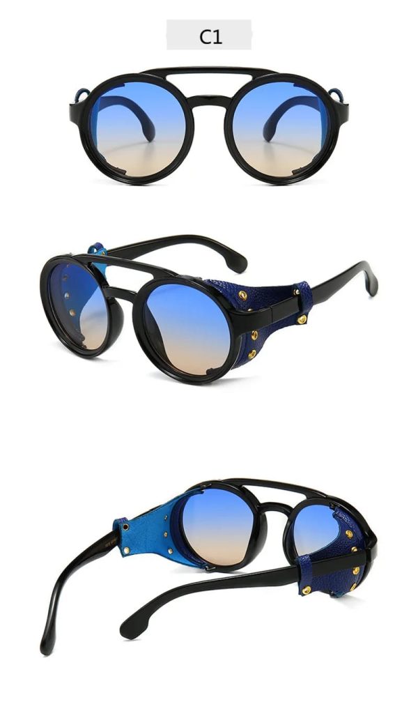 Ochelari moto chopper vintage piele tinte